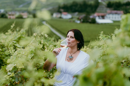 Marta in the vineyard