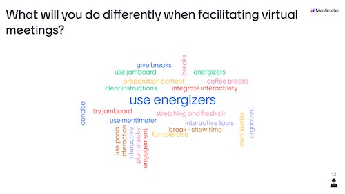 1 what will you do differently when facilitating virtual meetings