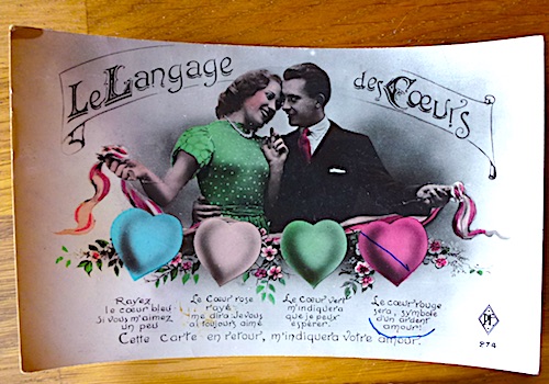 postcard vintage hearts