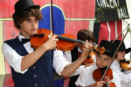 Young violin player