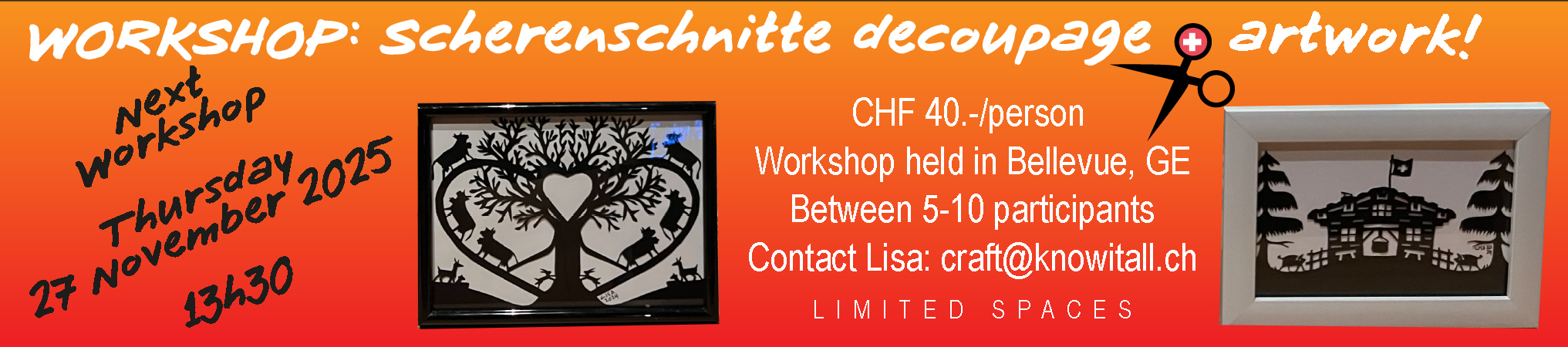 Scherenschnitte workshops held in Bellevue