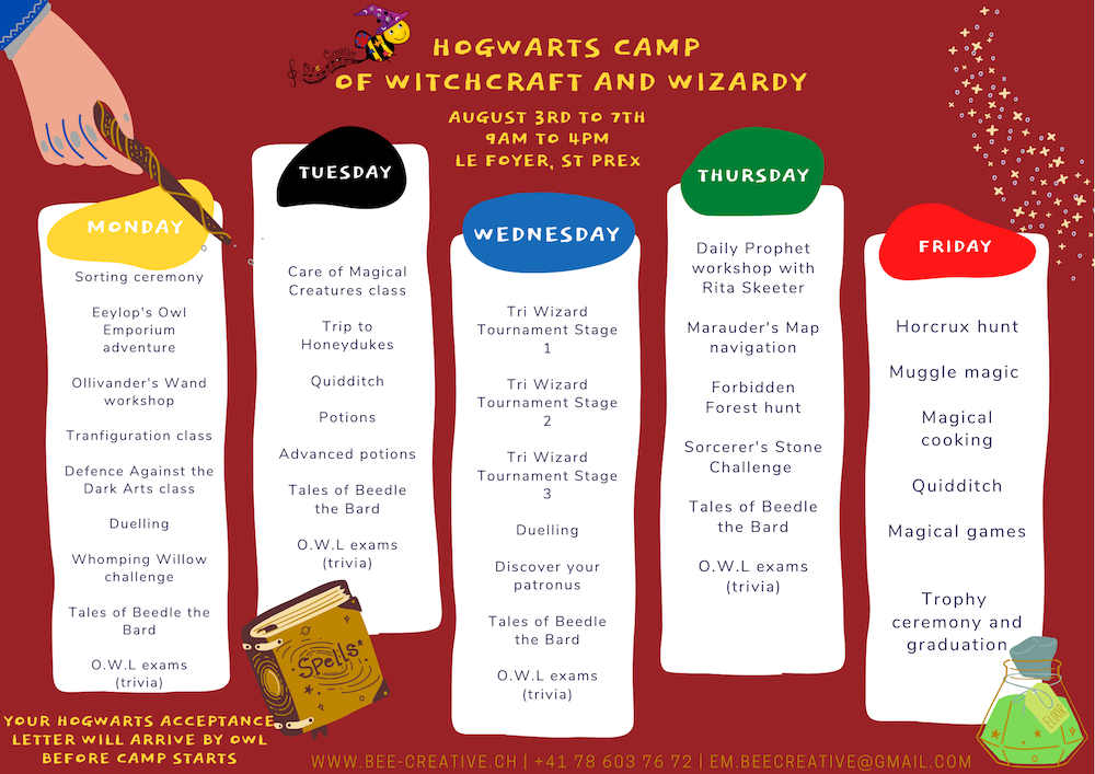 Hogwarts camp of witchcraft and wizardy