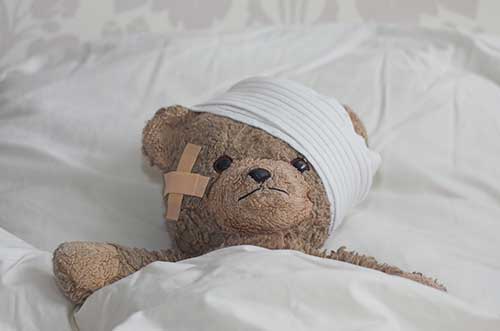 Teddy with Head Injury