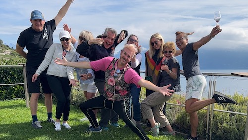 Marc leading guests in Lavaux