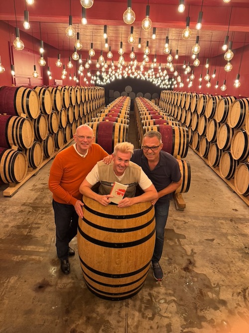 Simon and Marc with star winemaker Gilles Besse