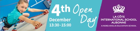 LCIS La Côte International School Aubonne LCIS open day Wednesday 4 December Click for info