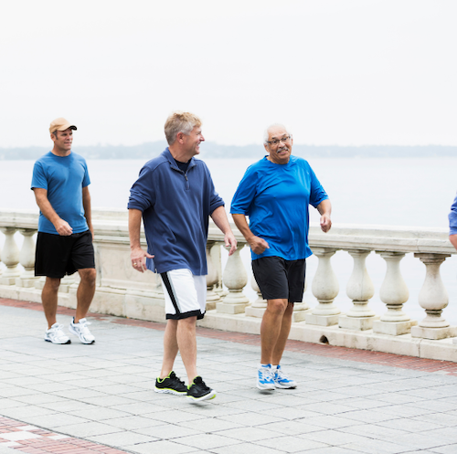 Men Walking Stock Image Prostate Group 2